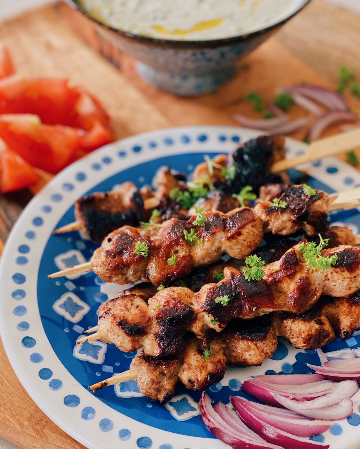 Brochettes de poulet à la cannelle et au miel Intentions