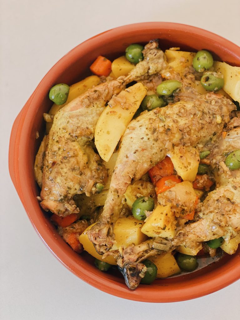 Tajine poulet, pommes de terre et olives vertes Intentions