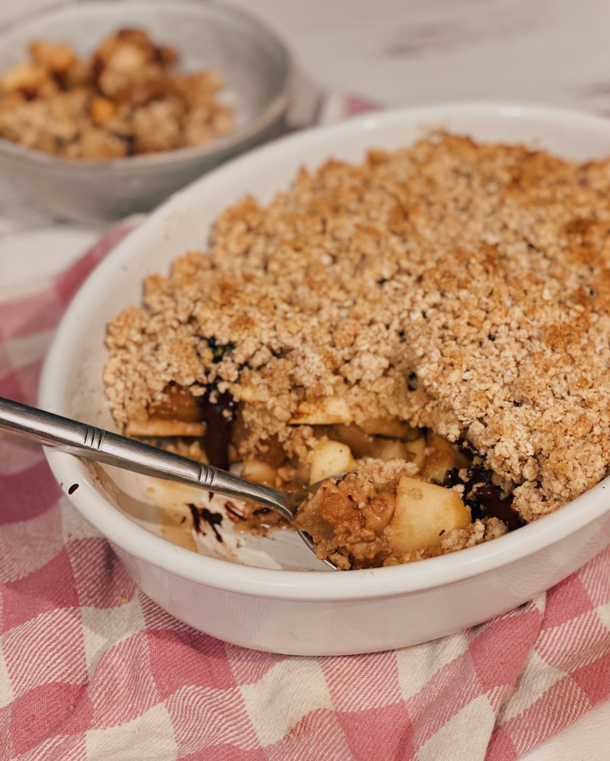 Crumble aux pommes sans beurre - Intentions